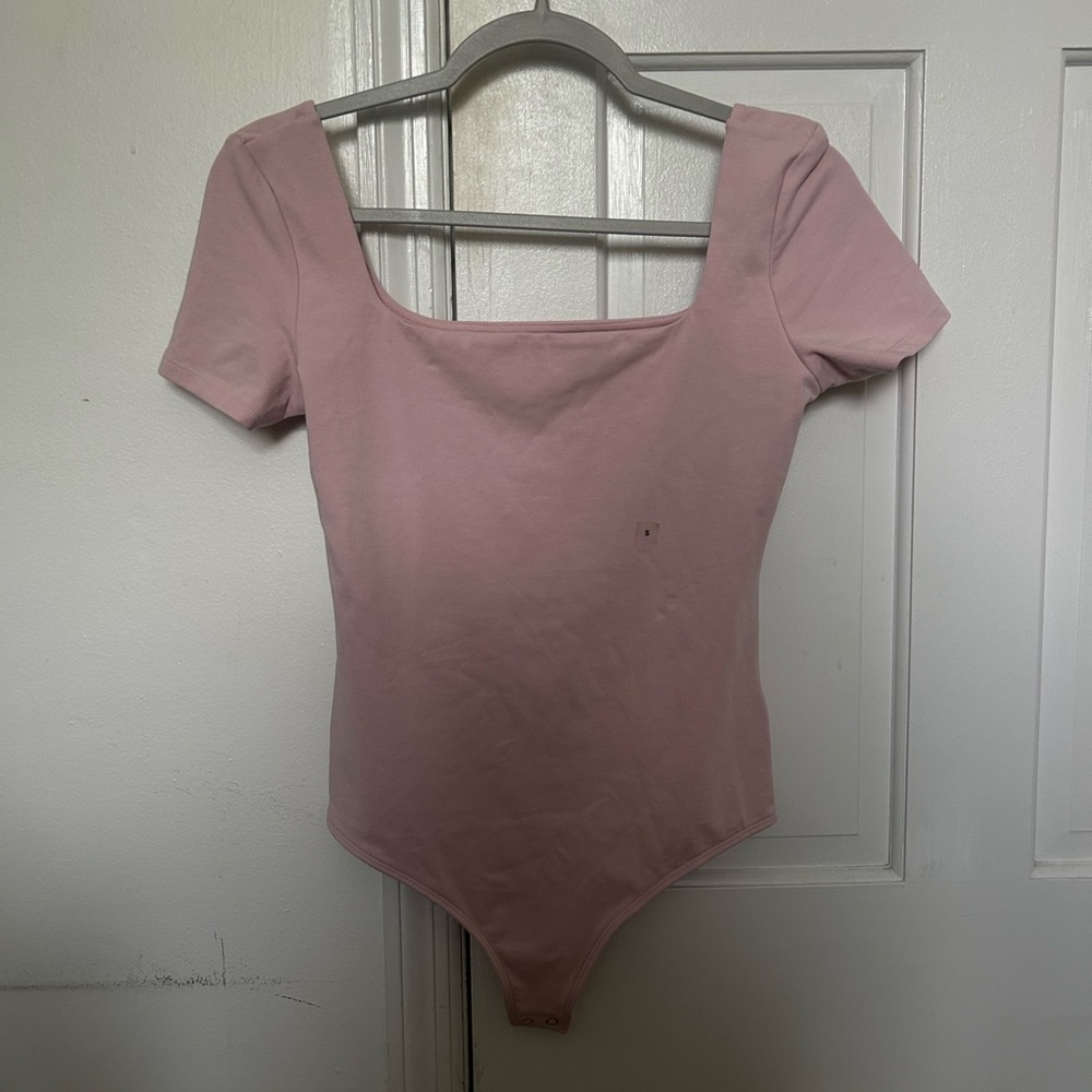 Pink Express Square Neck Bodysuit